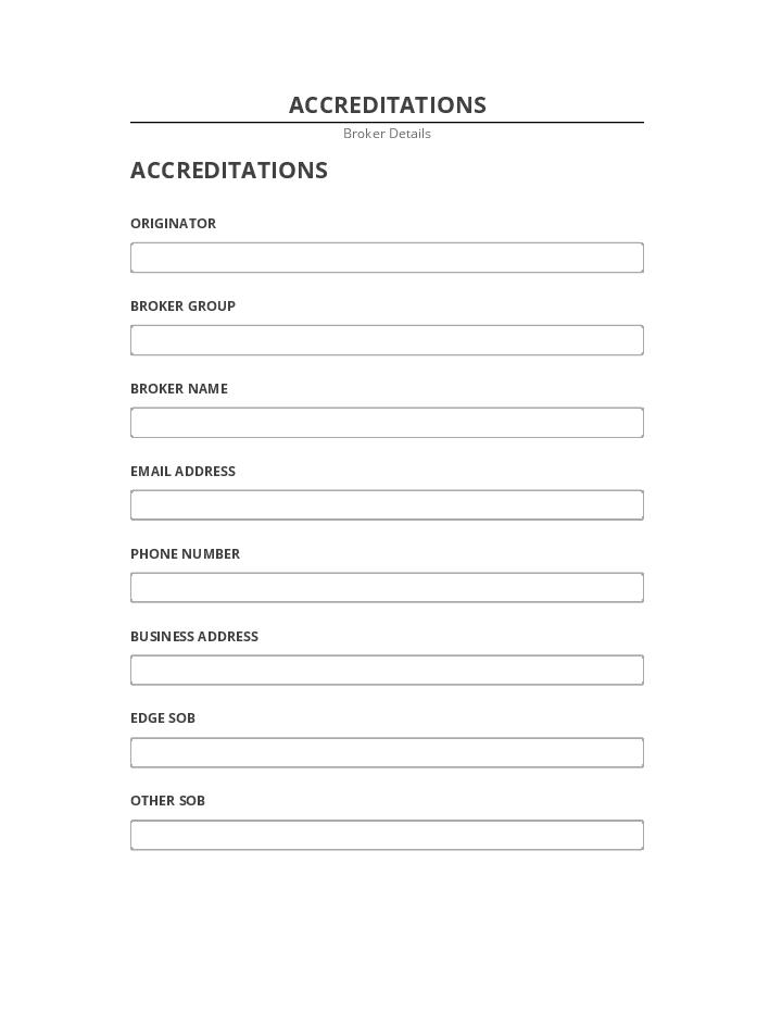 Extract ACCREDITATIONS from Salesforce
