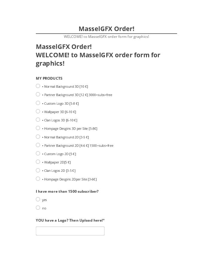 Pre-fill MasselGFX Order! from Microsoft Dynamics