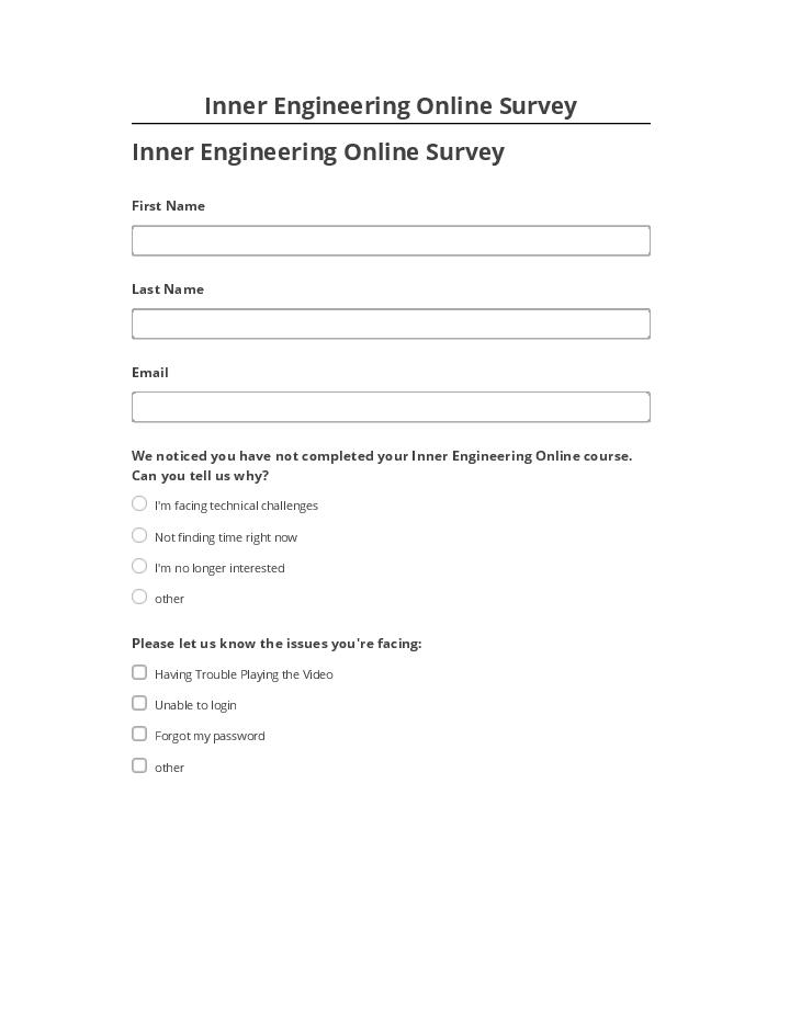 Pre-fill Inner Engineering Online Survey from Microsoft Dynamics