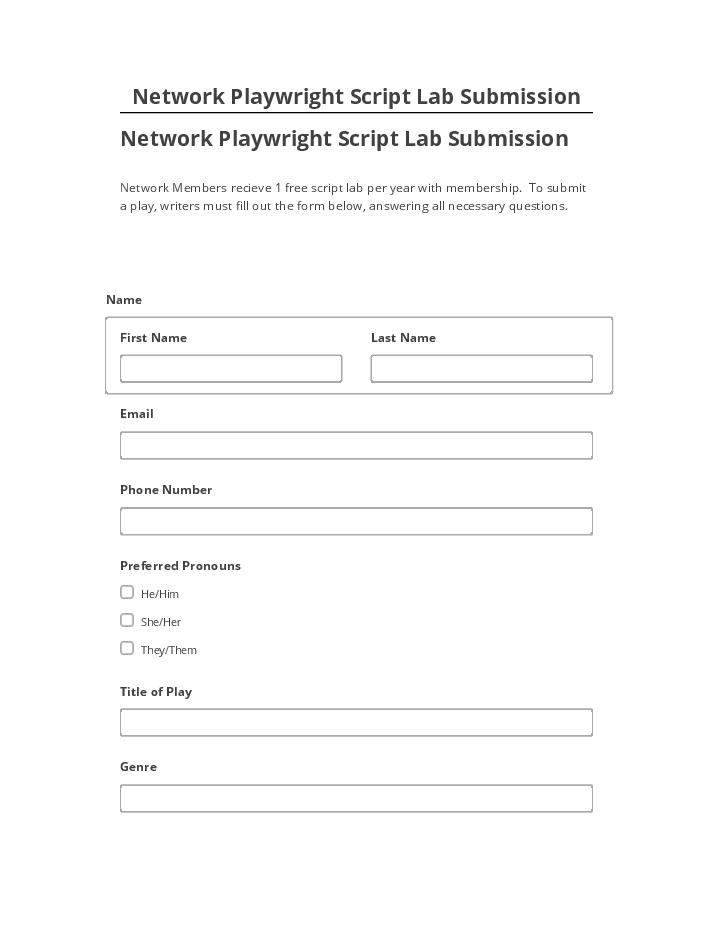 Synchronize Network Playwright Script Lab Submission