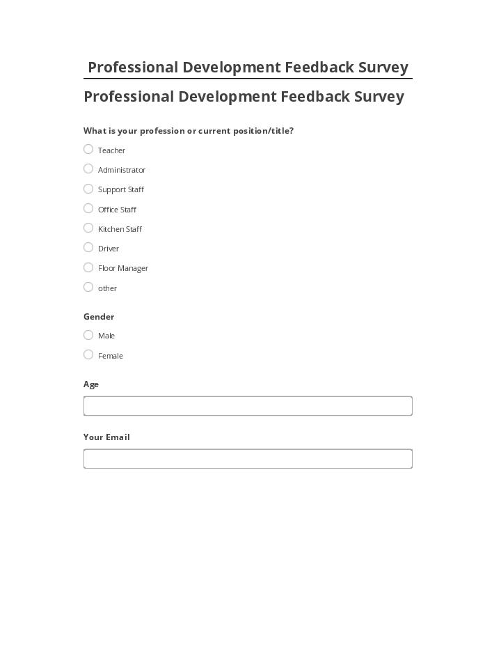 Update Professional Development Feedback Survey from Salesforce