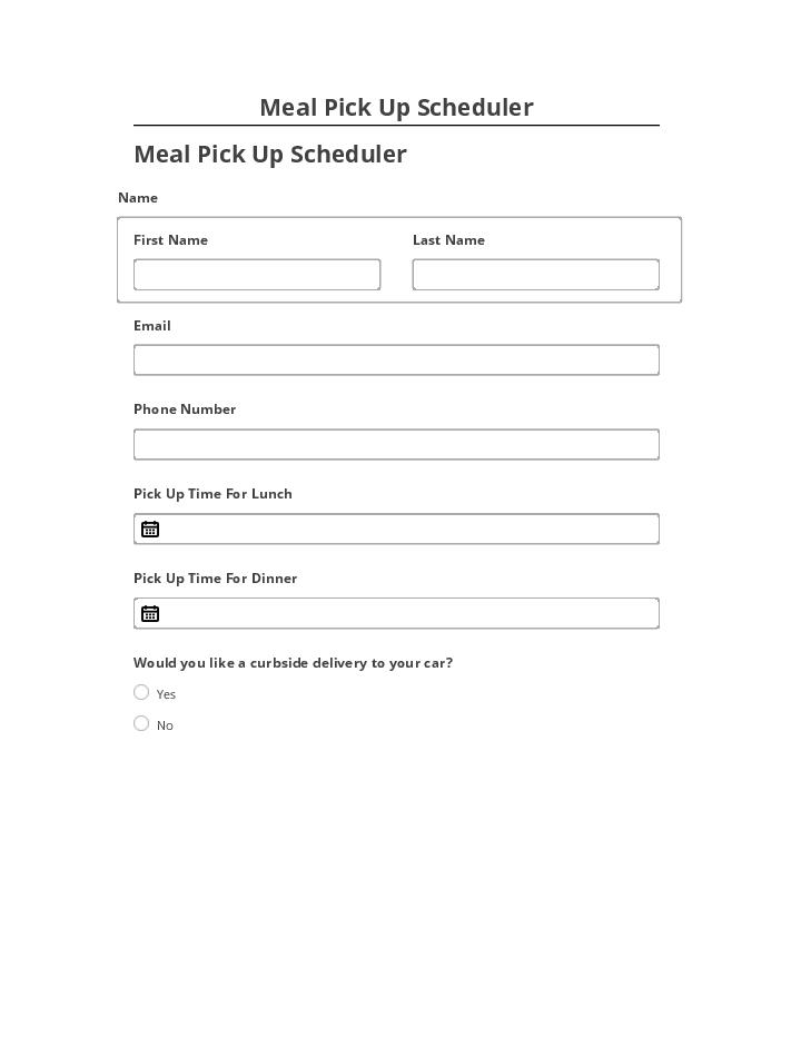 Export Meal Pick Up Scheduler to Salesforce