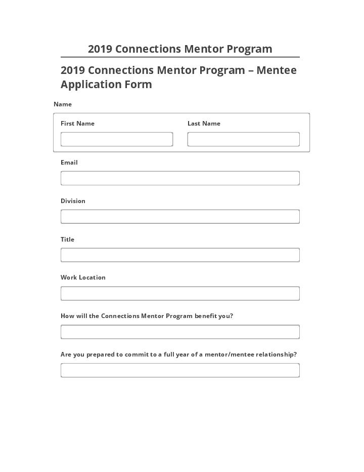 Integrate 2019 Connections Mentor Program with Netsuite