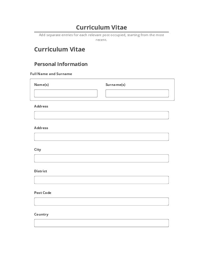 Extract Curriculum Vitae from Salesforce