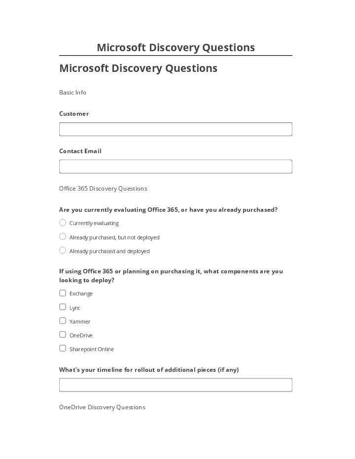 Synchronize Microsoft Discovery Questions with Microsoft Dynamics