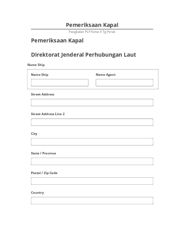 Synchronize Pemeriksaan Kapal with Netsuite