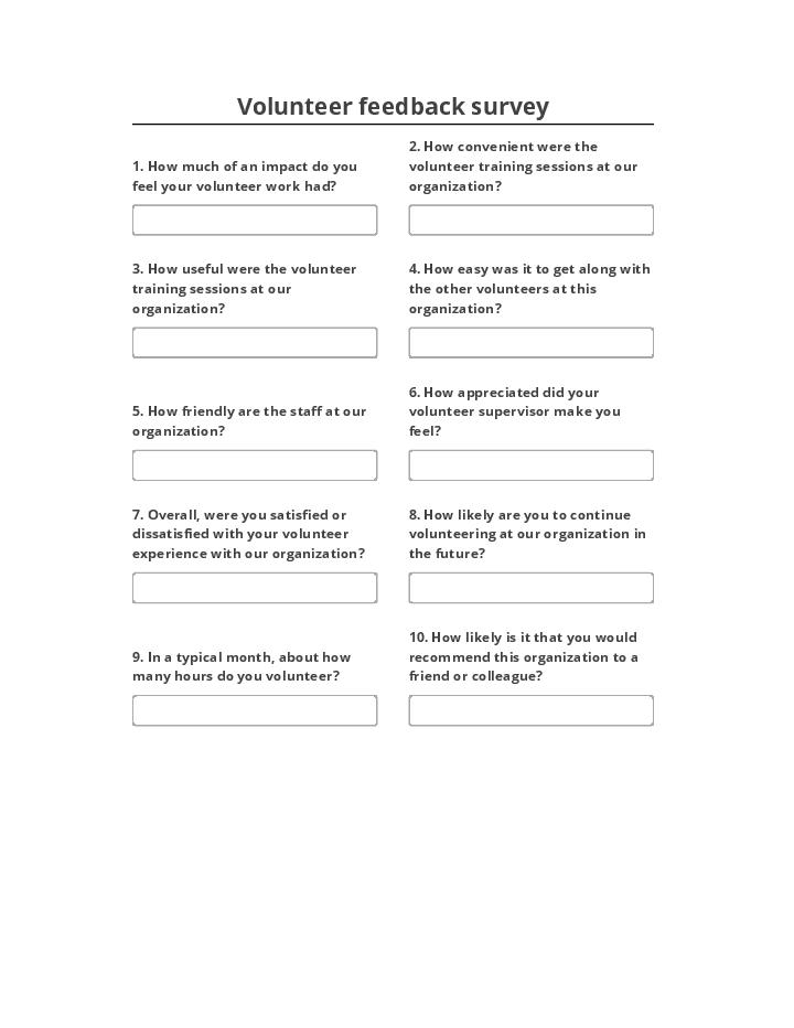 Archive Volunteer feedback survey to Salesforce