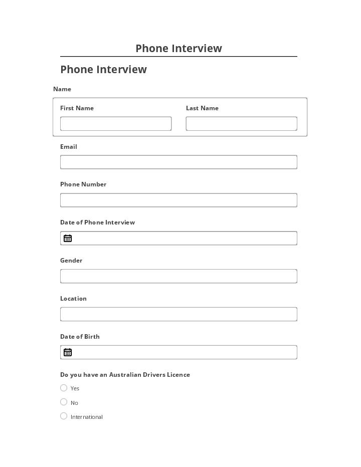 Integrate Phone Interview with Netsuite