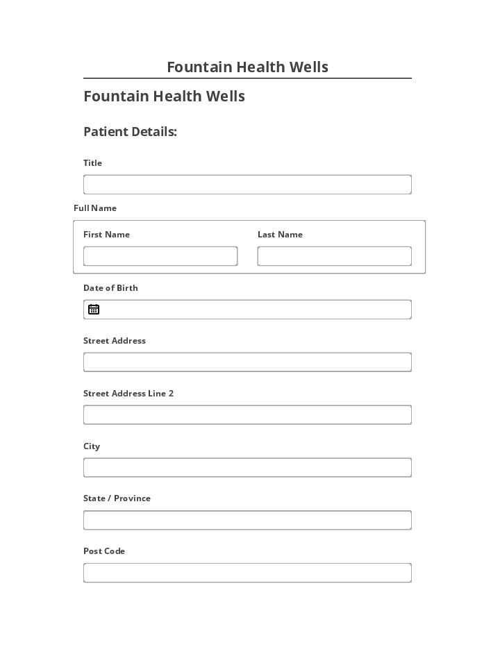 Pre-fill Fountain Health Wells from Microsoft Dynamics