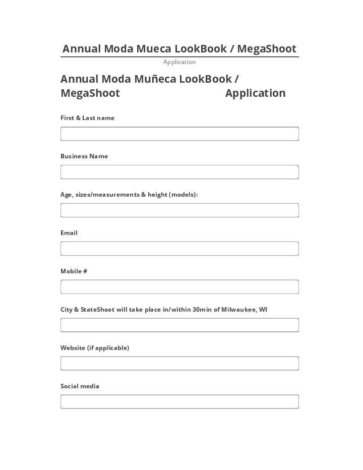 Export Annual Moda Mueca LookBook / MegaShoot to Microsoft Dynamics