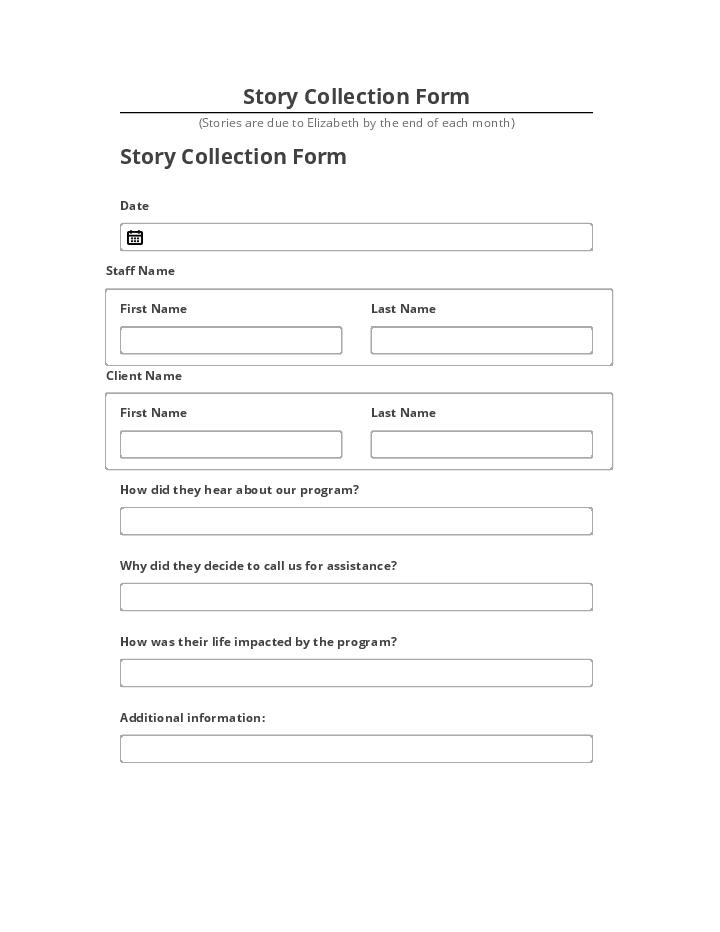 Update Story Collection Form from Netsuite