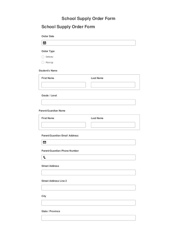Automate School Supply Order Form in Microsoft Dynamics