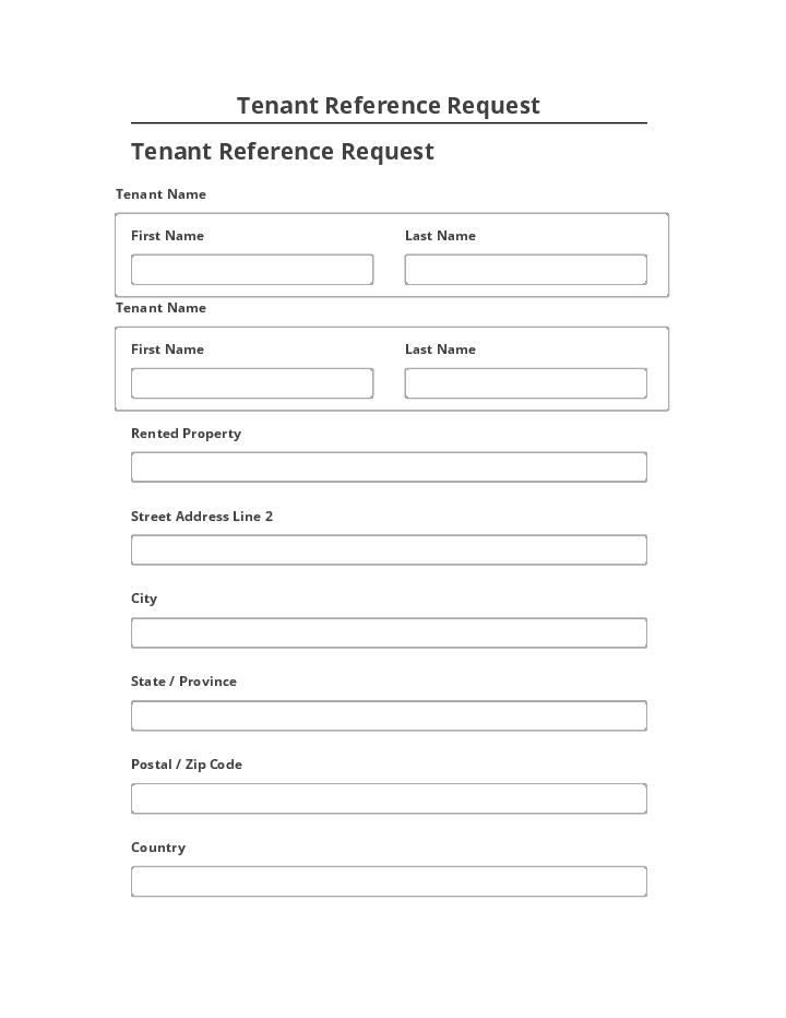 Export Tenant Reference Request to Salesforce