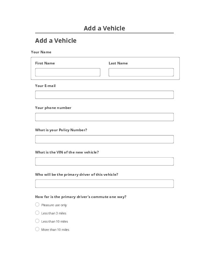Pre-fill Add a Vehicle from Netsuite