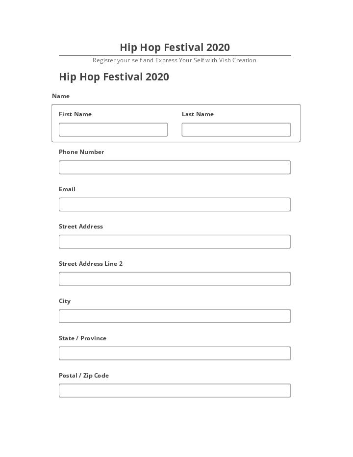 Manage Hip Hop Festival 2020 in Salesforce
