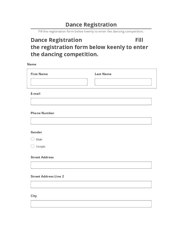 Manage Dance Registration