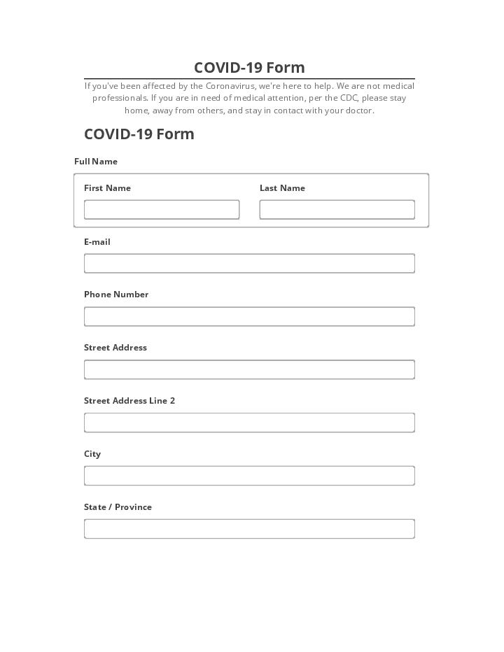 Synchronize COVID-19 Form with Salesforce