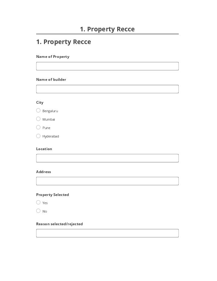 Extract 1. Property Recce from Netsuite
