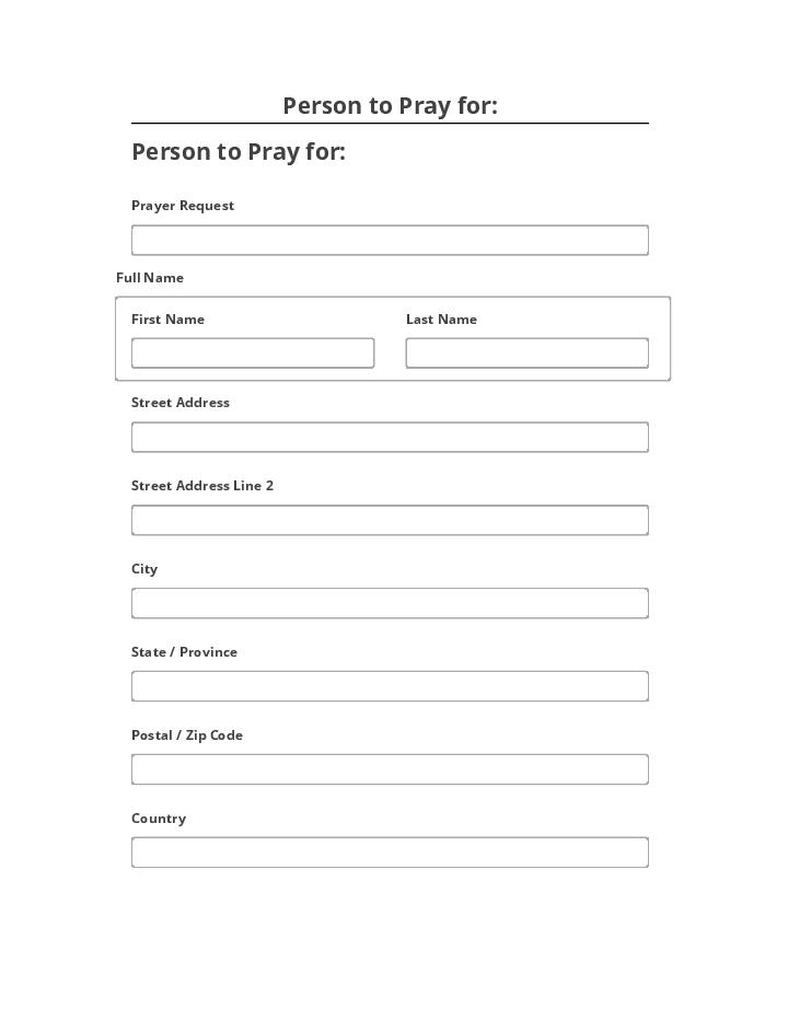 Extract Person to Pray for: from Salesforce