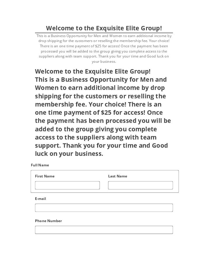 Archive Welcome to the Exquisite Elite Group! to Salesforce