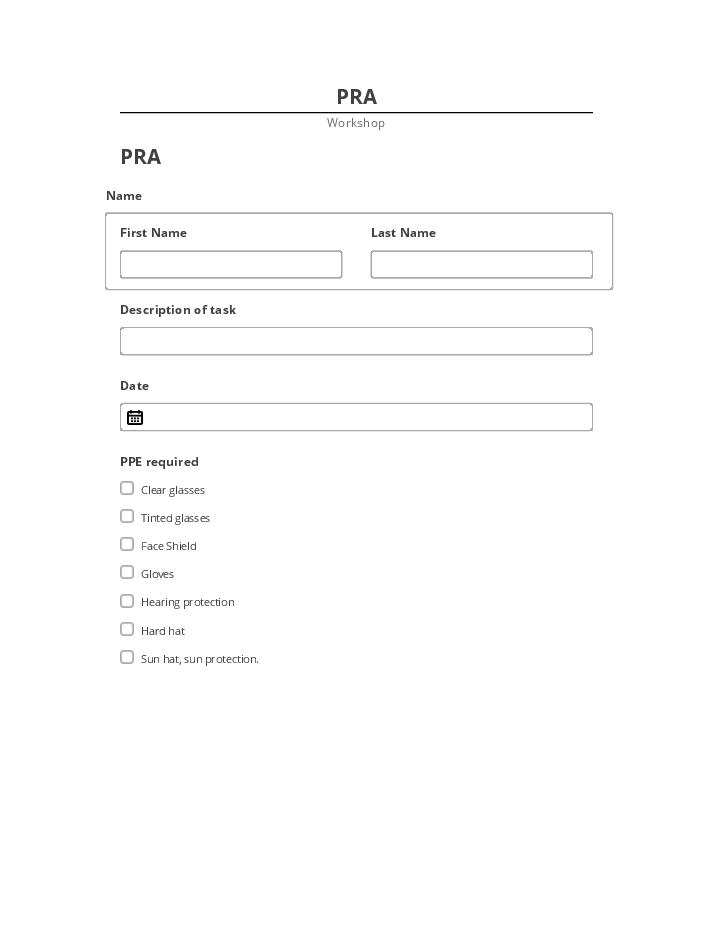 Arrange PRA in Salesforce