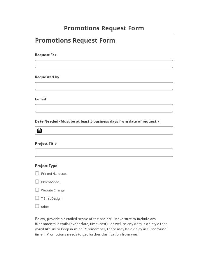 Integrate Promotions Request Form with Netsuite