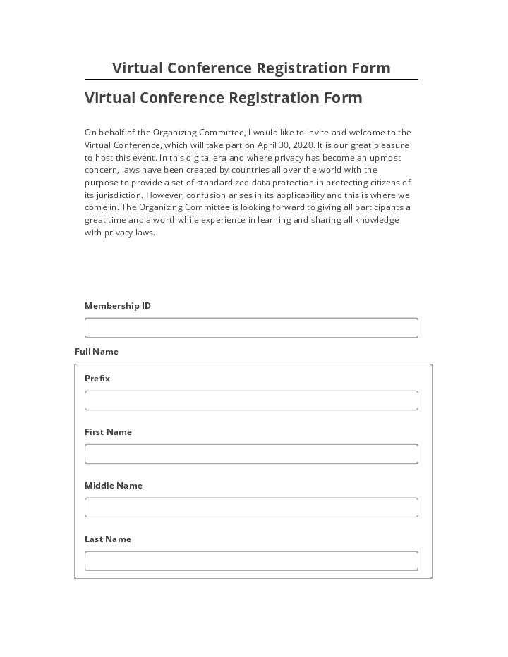 Manage Virtual Conference Registration Form in Salesforce