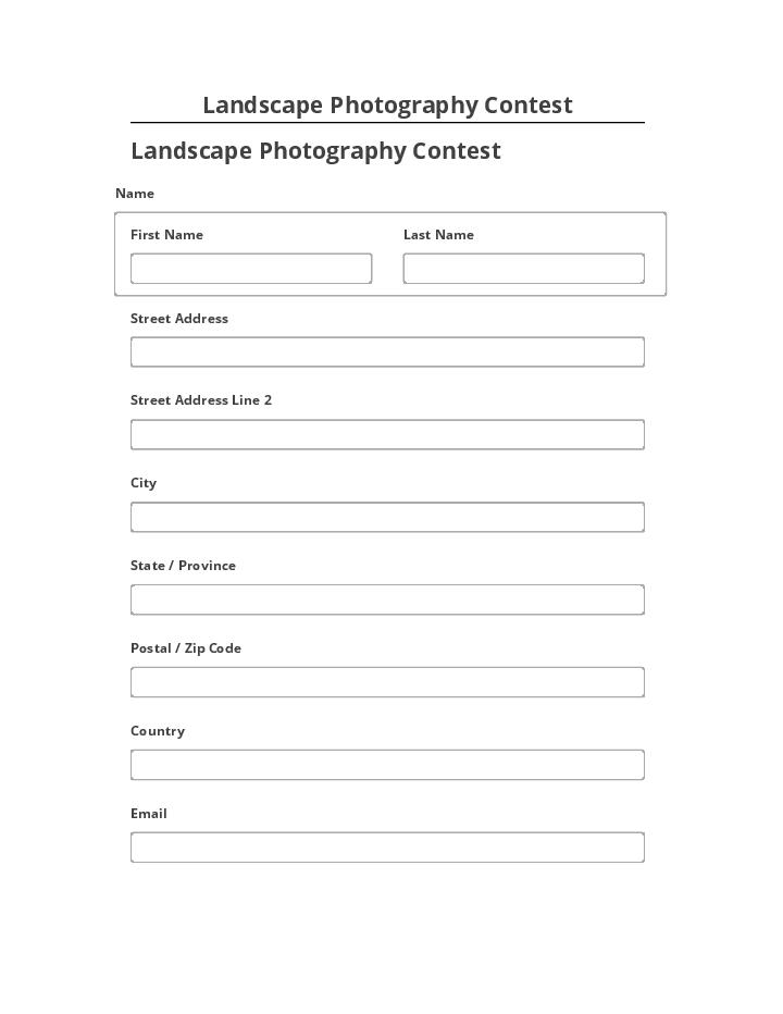 Export Landscape Photography Contest to Netsuite