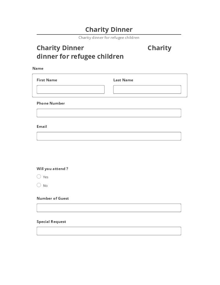 Update Charity Dinner from Netsuite