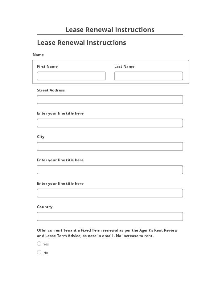 Export Lease Renewal Instructions to Microsoft Dynamics