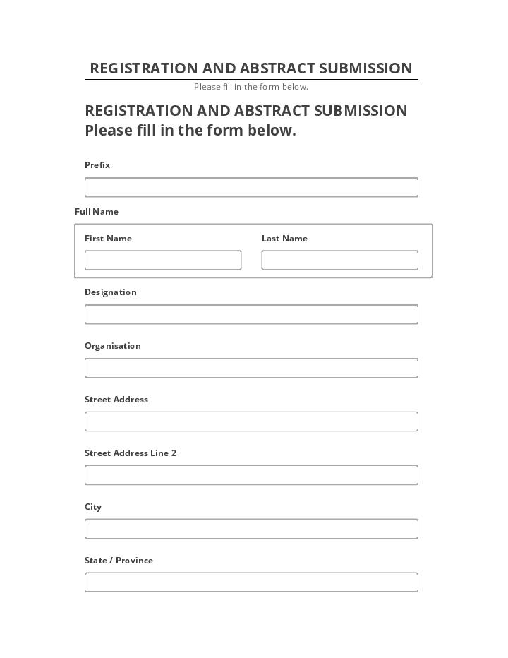 Manage REGISTRATION AND ABSTRACT SUBMISSION in Salesforce