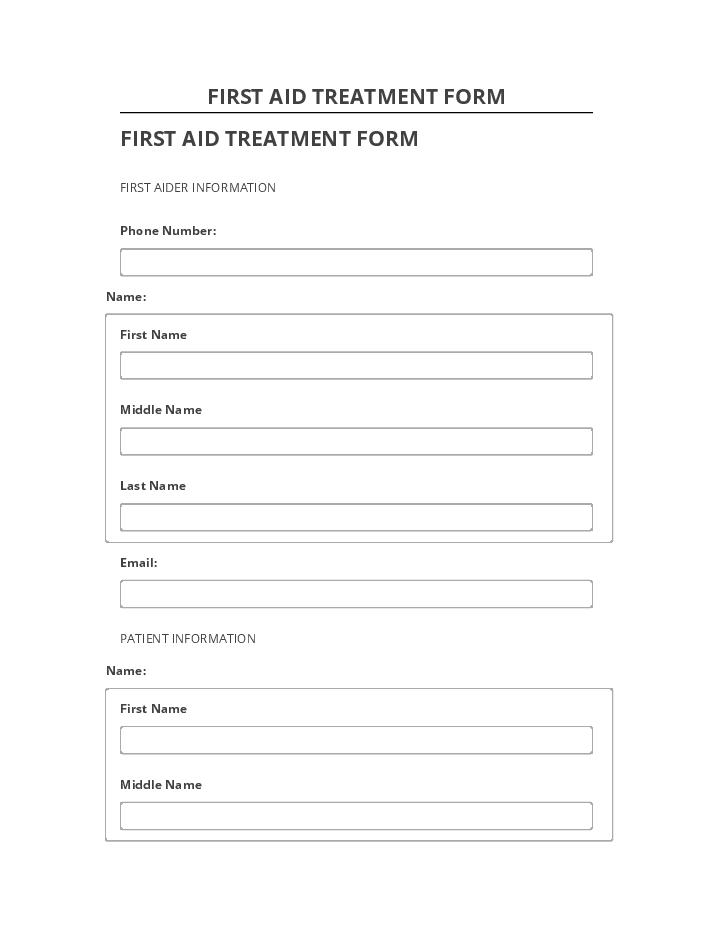 Automate FIRST AID TREATMENT FORM