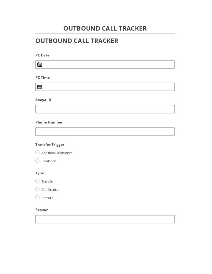 Manage OUTBOUND CALL TRACKER in Microsoft Dynamics