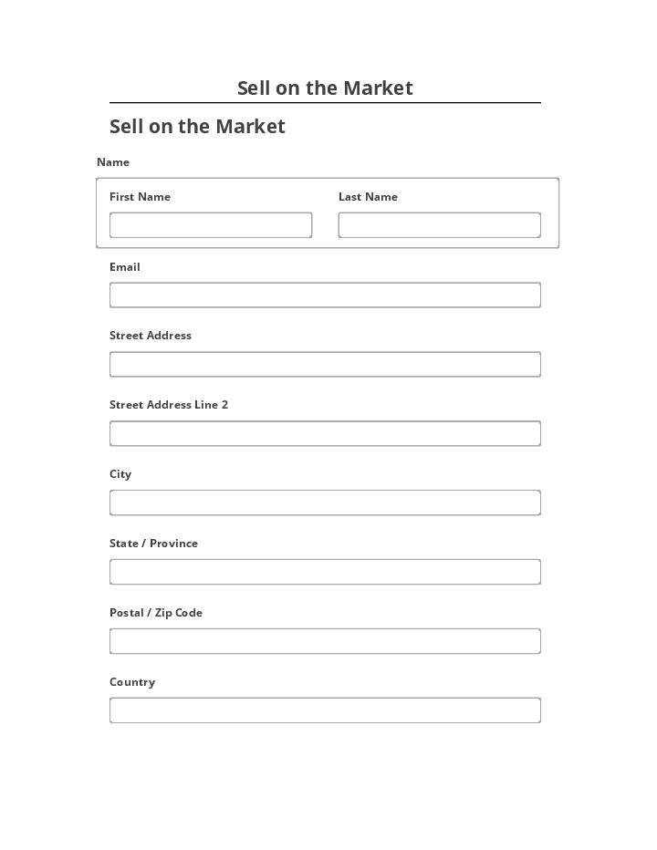 Pre-fill Sell on the Market from Netsuite