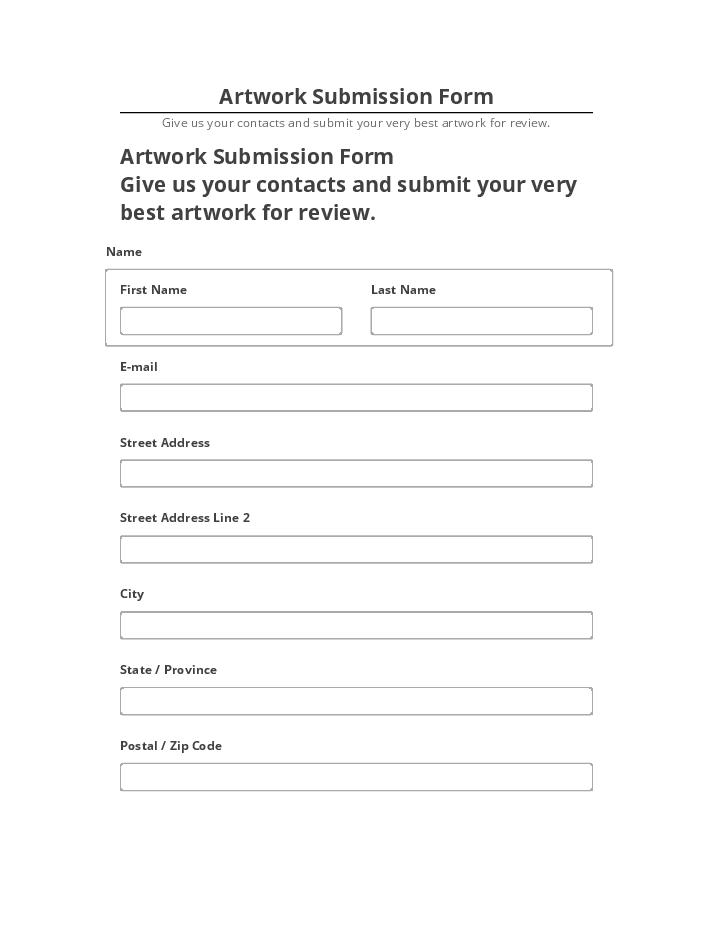 Manage Artwork Submission Form