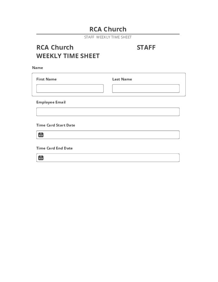 Update RCA Church from Netsuite