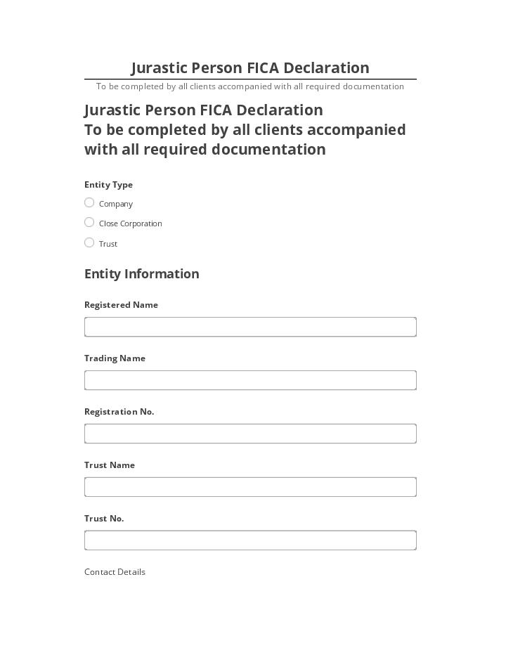 Archive Jurastic Person FICA Declaration to Microsoft Dynamics