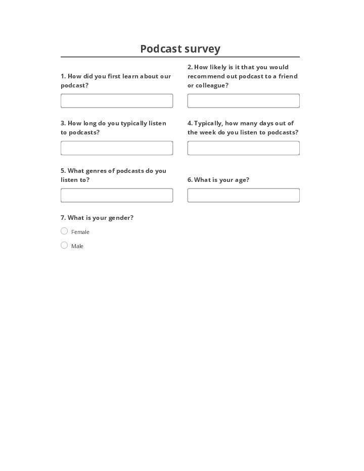 Arrange Podcast survey in Salesforce