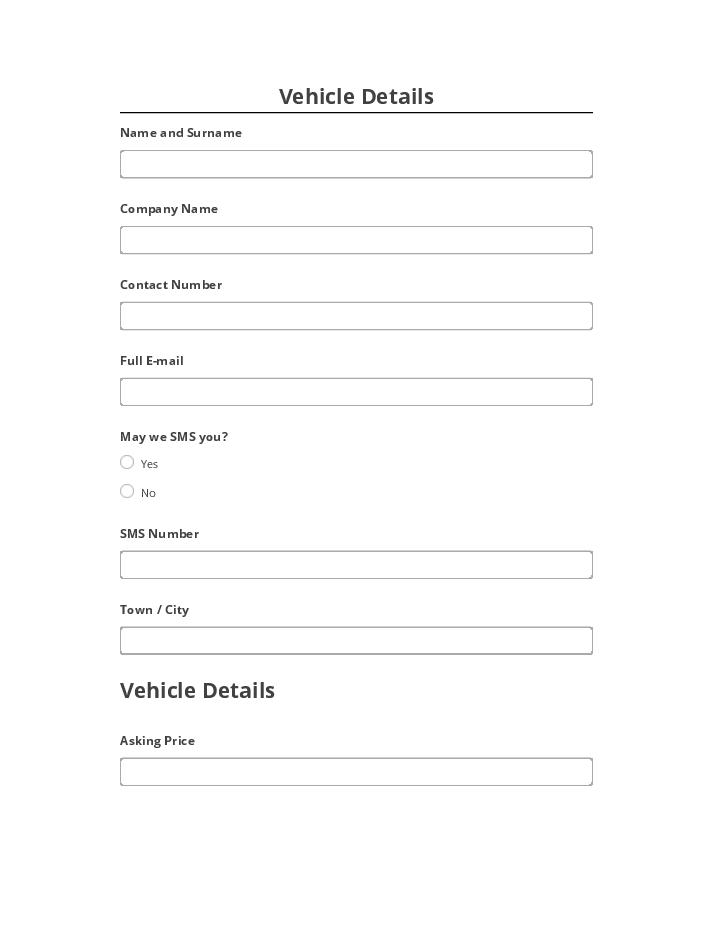 Arrange Vehicle Details in Netsuite