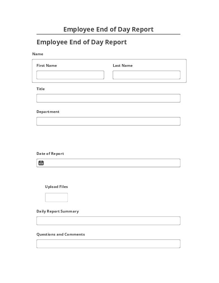 Synchronize Employee End of Day Report with Microsoft Dynamics