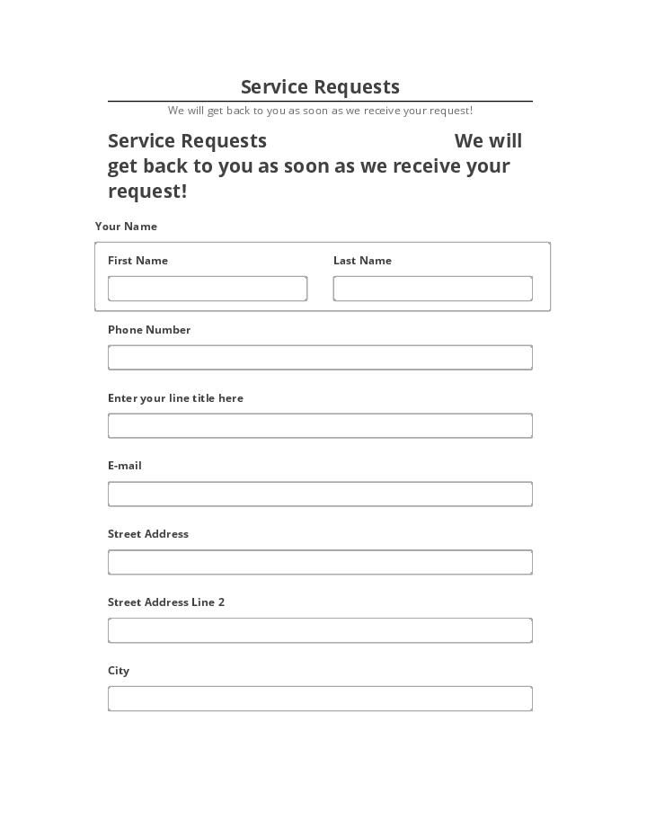 Export Service Requests to Netsuite