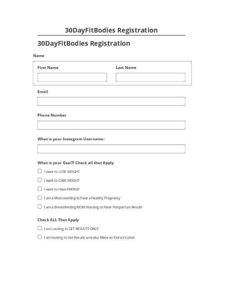 Manage 30DayFitBodies Registration in Microsoft Dynamics
