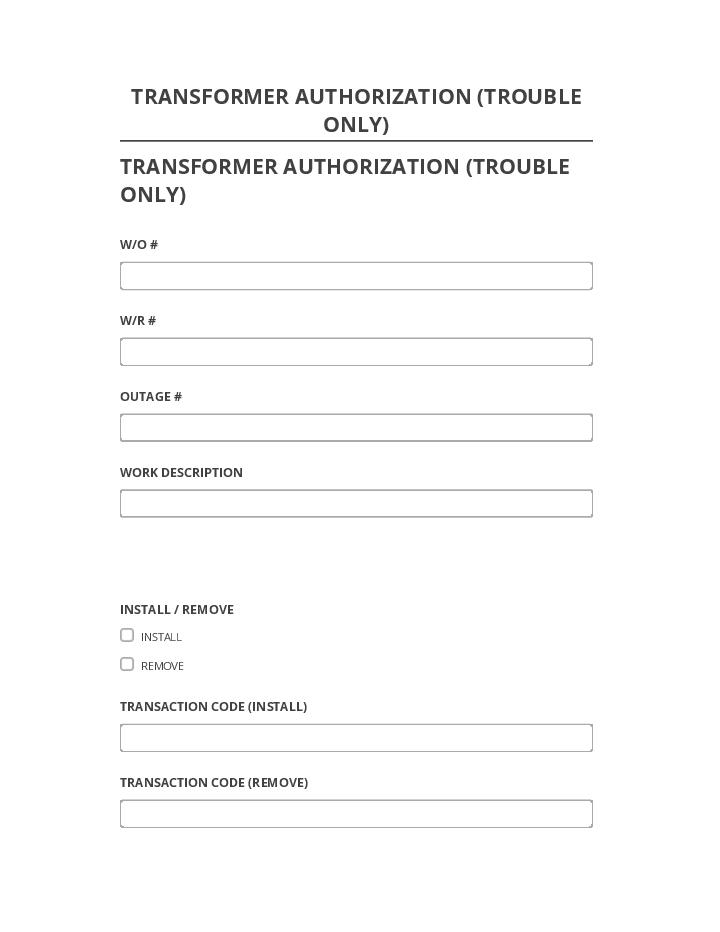 Incorporate TRANSFORMER AUTHORIZATION (TROUBLE ONLY) in Microsoft Dynamics