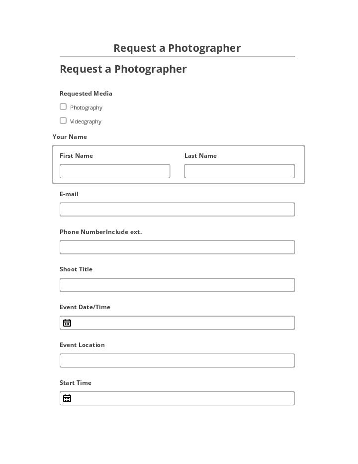 Arrange Request a Photographer in Microsoft Dynamics