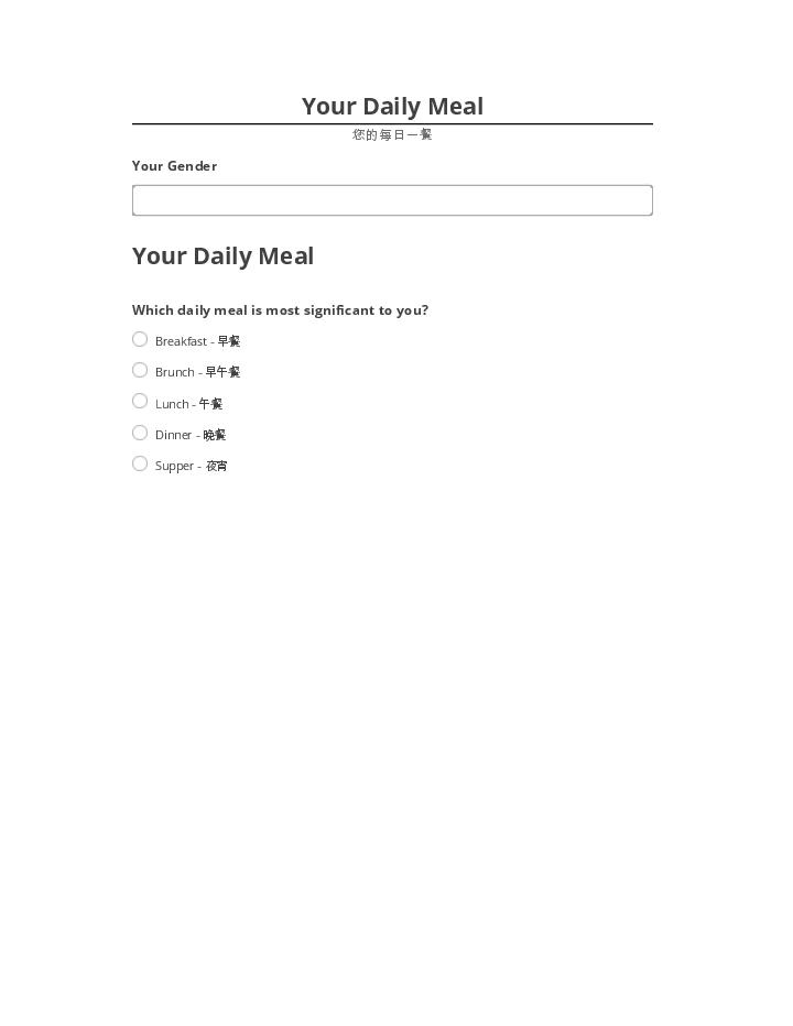 Update Your Daily Meal from Salesforce
