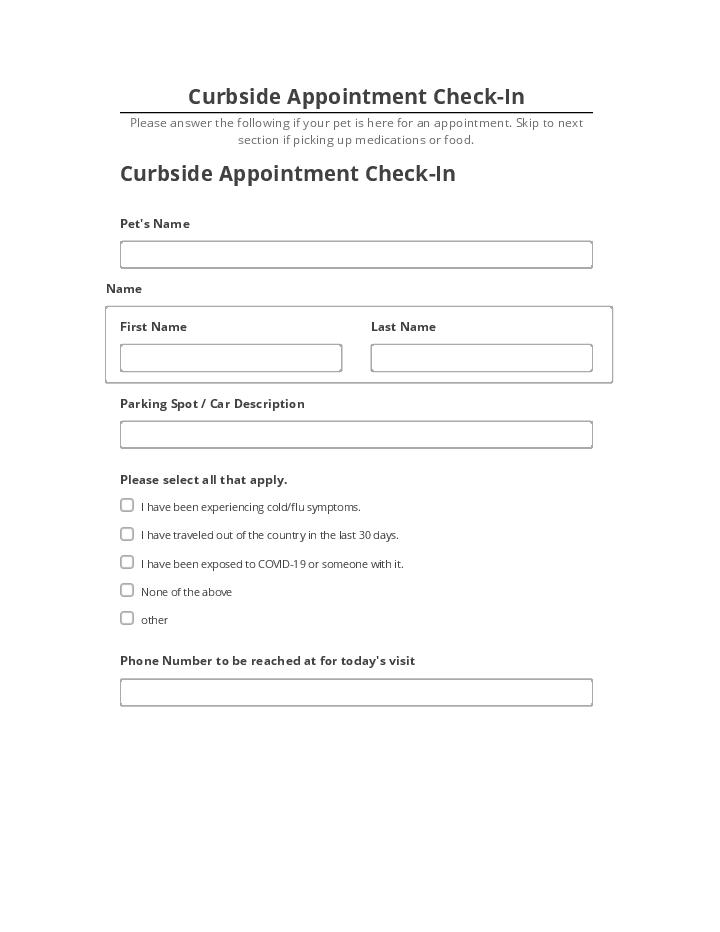 Extract Curbside Appointment Check-In