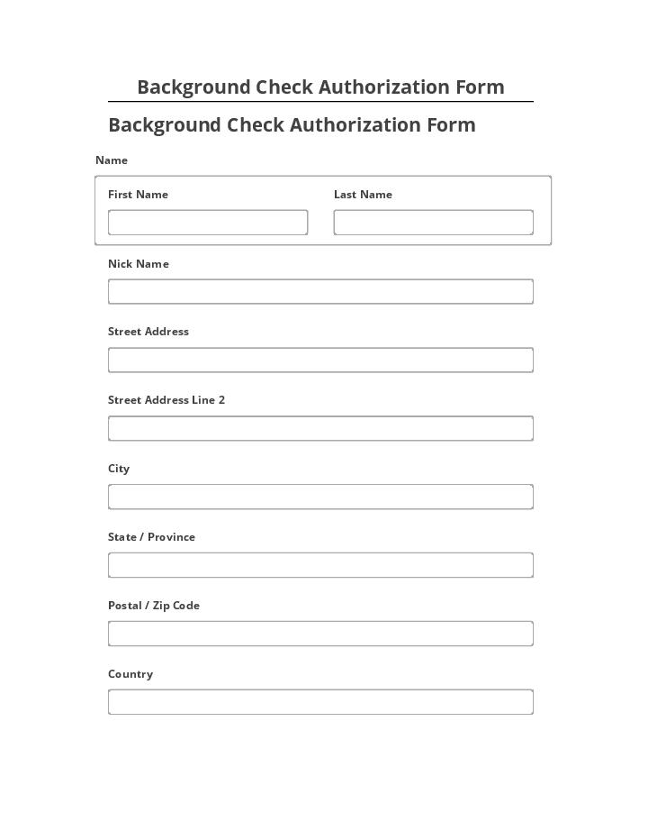 Archive Background Check Authorization Form to Salesforce