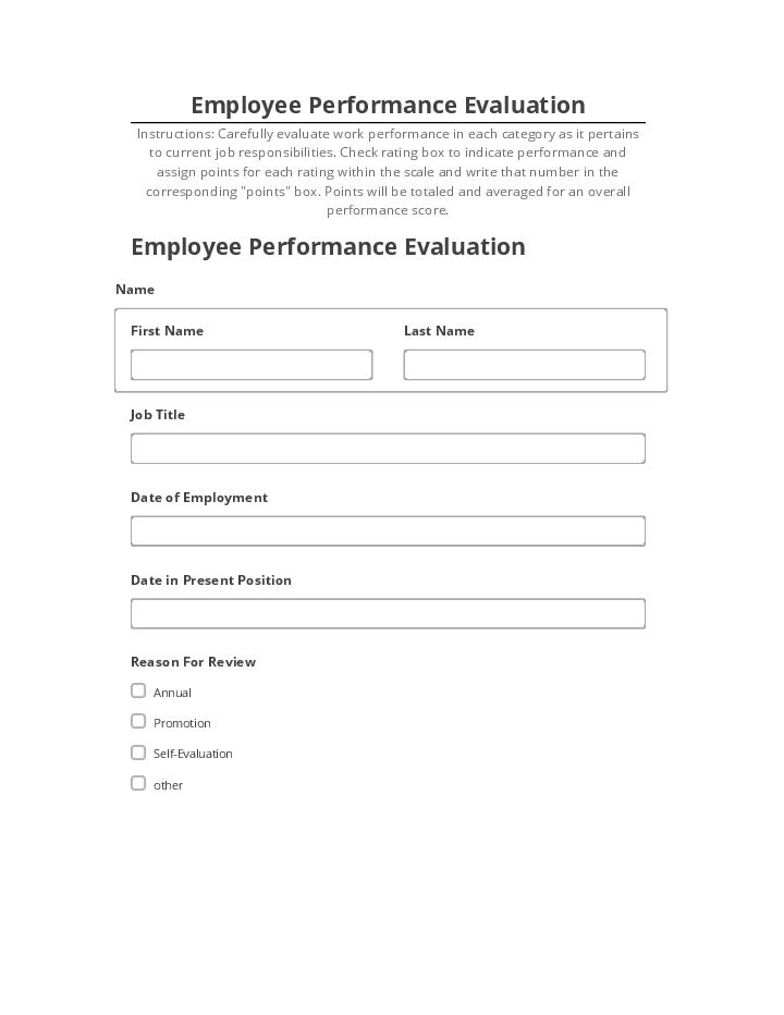 Manage Employee Performance Evaluation