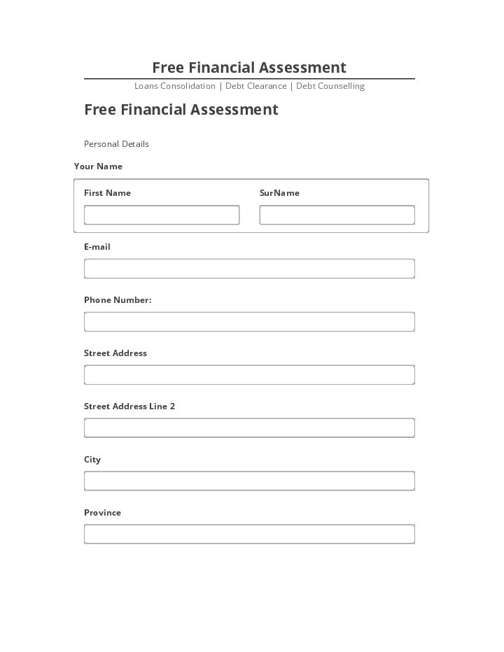 Extract Free Financial Assessment from Salesforce