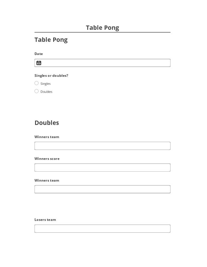 Arrange Table Pong in Netsuite